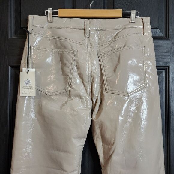 AGOLDE Leather 90s Pinch Waist Pants - Quail Patent - Picture 13 of 16